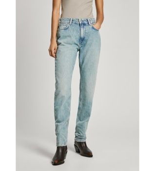 Pepe Jeans para mujer. PL204730MS2 Jeans rectos Mw azul (29/30), Casual, Denim, Algodón Orgánico, Sostenible