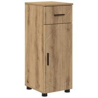 gabinete de bano  armario de bano con cajon roble artesanal 30 x 35 x 80 cm
