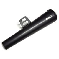 silenciador de escape mass cafe racer type1 corto negro cermamic