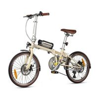 bicicleta electrica maxturn smart20 - motor 250w bateria 36v52ah  neumaticos de 20 frenos de disco mecanicos - beige