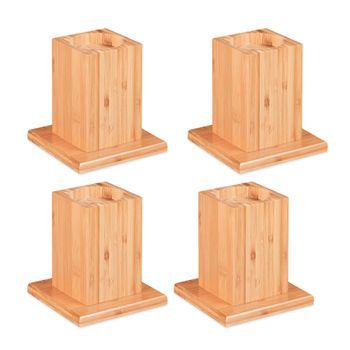 Elevador De Muebles De 4 Patas Fabricado En Bambú 136 Kg