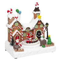 pueblo iluminado papa noel tren muneco de nieve 11 led musicales y
