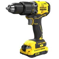 stanley taladro percutor brushless v20 18v 60nm con 2 baterias li-ion 15ah