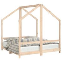 cama individual  estructura de cama deninos madera maciza de pino 2x70x140 cm