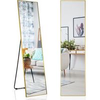 160 x 40 cm espejo rectangular3 en 1 espejo de pared o de pie costway 120 x 37 x 2 cm negro