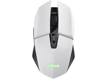 Ratón gaming - Trust GXT 110 Felox, Inalámbrico, 4800 dpi, 6 teclas, Autonomía 80h, Blanco