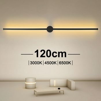 Lámpara de pared lineal LED minimalista moderna, lámpara de pared de tira larga de 80cm/100cm/120cm, decoración del hogar para dormitorio y sala de estar