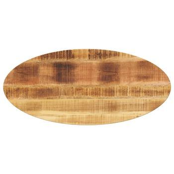 Tablero De Mesa Ovalado Madera Maciza De Mango 140x60x2,5 Cm Vidaxl