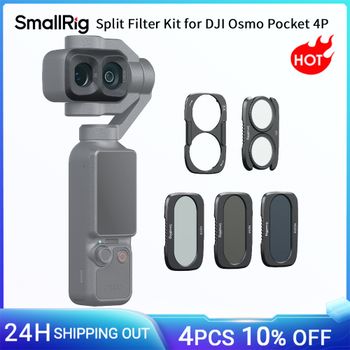 Kit de Filtros Divididos SmallRig para DJI Osmo Pocket 4P con Filtro ND16 / ND64 / ND256 / CPL y Base con Recubrimientos Multicapa -6476