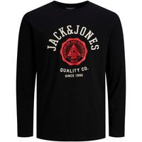 jack  jones camiseta manga larga 12247009 jwhlogo tee ls o-neck 2col aw22 jnr black para nino