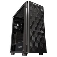 nfortec azir torre atx frontal 3d mallado 4 ventiladores cristal templado negra
