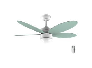 Ventilador de techo - Cecotec EnergySilence Aero 4260 Mint, luz LED 3 tonos, Mando, Temporizador 8h, 6 velocidades, Aspas reversibles, Verde Menta