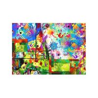 papel pintado 3d - fantasias coloridas 300x210 cm