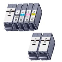 compatible multipack canon pixma mx7600 printer ink cartridges 7 pack -2444b001
