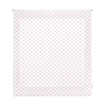 Estor Enrollable Infantil - Estor Infantil Tamaño 150x180 - Estor Enrollable Color Blanco Con Estrellas Rosa | Blindecor