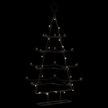 Vidaxl Árbol De Navidad Para Decoración Metal Negro 140 Cm
