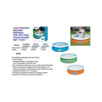 Bestway Piscina Infantil Redonda Fast Set 152x38 477l 57241