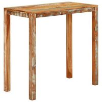 mesa alta de bar madera maciza reciclada 112x55x108 cm vidaxl