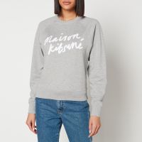 maison kitsune handwriting cotton-jersey sweatshirt - s