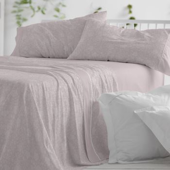Juego De Sábanas Burrito Blanco Cama De 90 Cm Franela Color Nude