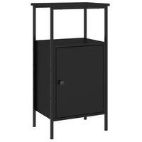 mesita de noche madera de ingenieria negra 41x31x80 cm vidaxl