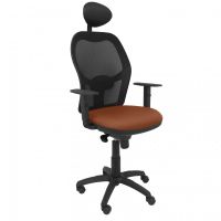 piqueras y crespo jorquera silla malla negra asiento bali marron con cabecero fijo