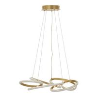 lampara de arana led de metal dorado con 3 luces cm o 55x120