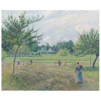 legendarte - cuadro lienzo impresion digital - la henificacion en eragny - camille pissarro - decoracion pared cm 50x60