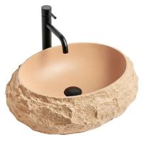 lavabo sobre encimera mika light terracotta beige