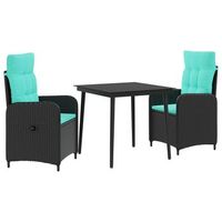 juego de mesa y sofa 3 uds vidaxl