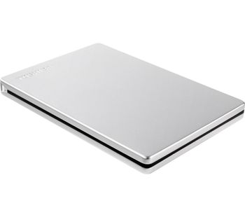Canvio Slim External Hard Drive - 2 TB, Silver, Silver
