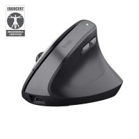 trust bayo ii raton vertical inalambrico optico para mano derecha 2400 dpi negro