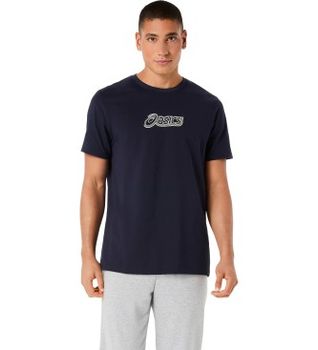 Asics para hombre. 2031F334 Camiseta Logo Graphic marino (M), Casual, Algodón, Manga corta