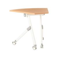 escritorio moderno plegable con ruedas mesa movil portatil 90 x 64 cm estructura metalica marron bendi