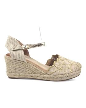 de TIMBOS SANDALIA CUNA ESPARTO MUJER ORO 131305 AMARILLO
