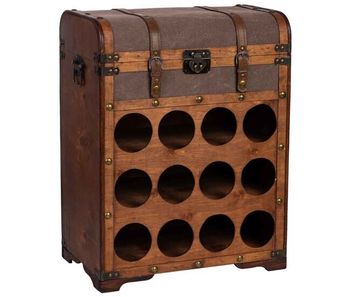 Baul botellero de madera 45x28x59h cm