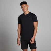 camiseta de entrenamiento de manga corta para hombre de mp - negro - m