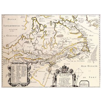 Legendarte - Cuadro Lienzo, Impresión Digital - Mapa Antiguo No. 11 - Decoración Pared Cm. 40x50