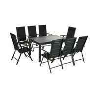 conjunto de muebles de comedor con marcos de aluminio