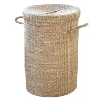cesta para ropa de junco de mar natural
