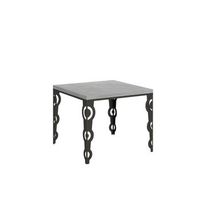 mesa tipo libro 90x90180 cm karamay libra cemento estructura antracita
