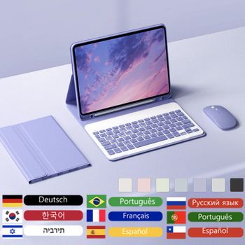 Teclado Inalámbrico y Mouse Magic para iPad Pro 13 11, Funda A16 2026 M5 M4 M2 M3 Air 13 11 5/4 10.2 9/8/7 Gen, Teclado Bluetooth