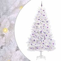 arbol de navidad artificial con ramas articuladas blanco 270 cm vidaxl