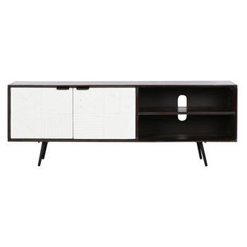 Mueble Tv Mango 140x35x50 Marron Oscuro