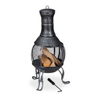chimenea exterior estilo mexicano - grey - 318x425x422cm