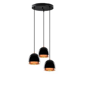 Lámpara De Techo Mugo-10640 Oro Negro Metal 35x35x110 Cm