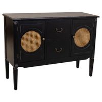 aparador de madera negro 106x40x78