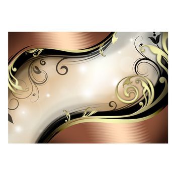Papel Pintado 3d - Resplandor De Oro (250x175 Cm)