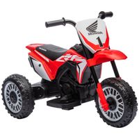 homcom moto electrica para ninos honda crf450rl licenciada velocidad 3 kmh sonidos realistas rojo 71x405x435 cm   aosom espana