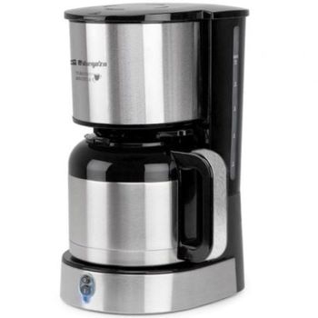 Cafetera de Filtro Orbegozo CG 5020 12 Tazas Jarra Termo Acero Inoxidable Apagado Automático